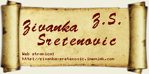 Živanka Sretenović vizit kartica